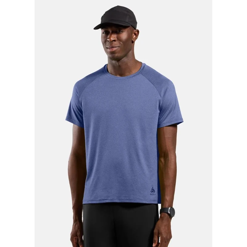 Odlo M Essential 365 Crew Neck S/S dazzling blue melange Herren T-Shirt