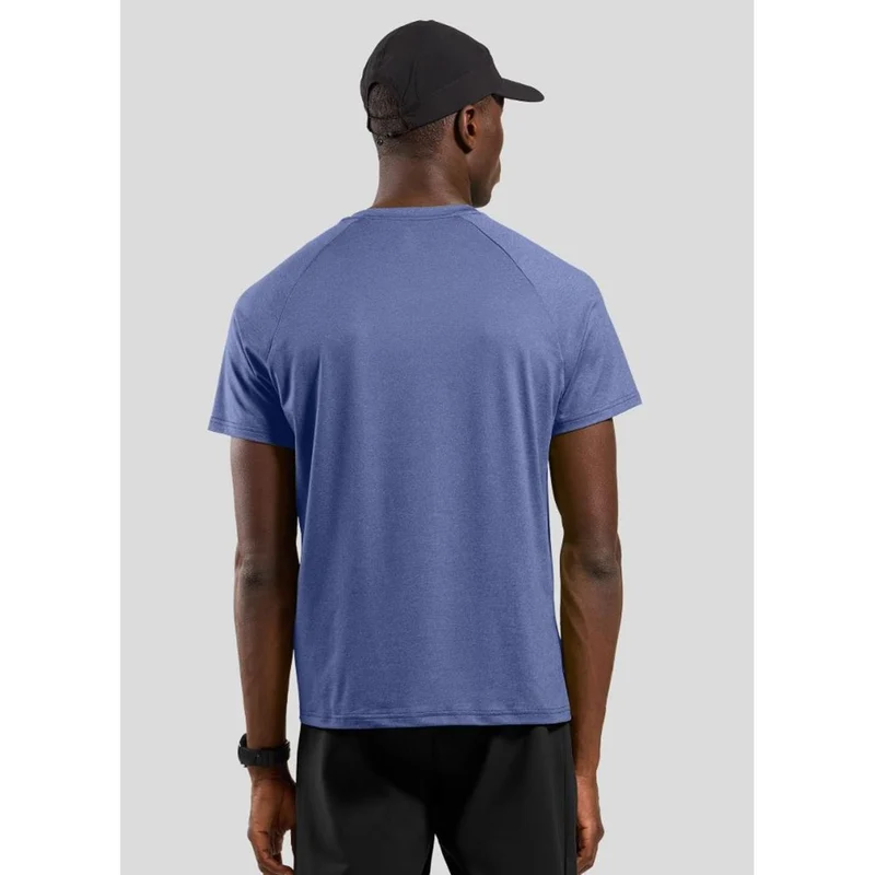 Odlo M Essential 365 Crew Neck S/S dazzling blue melange Herren T-Shirt