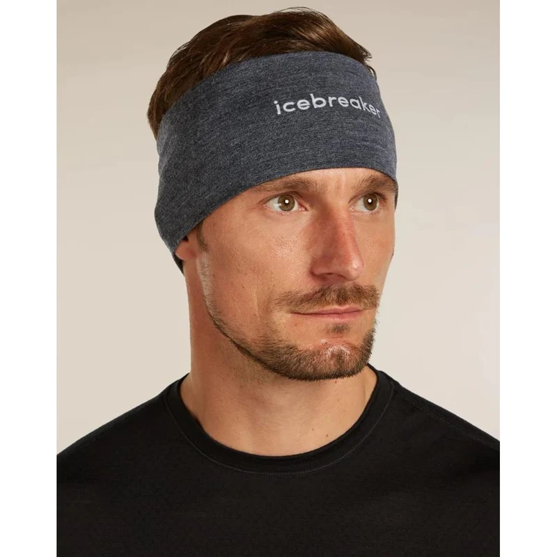Icebreaker Merino 200 Oasis Headband jet heather Unisex Stirnband