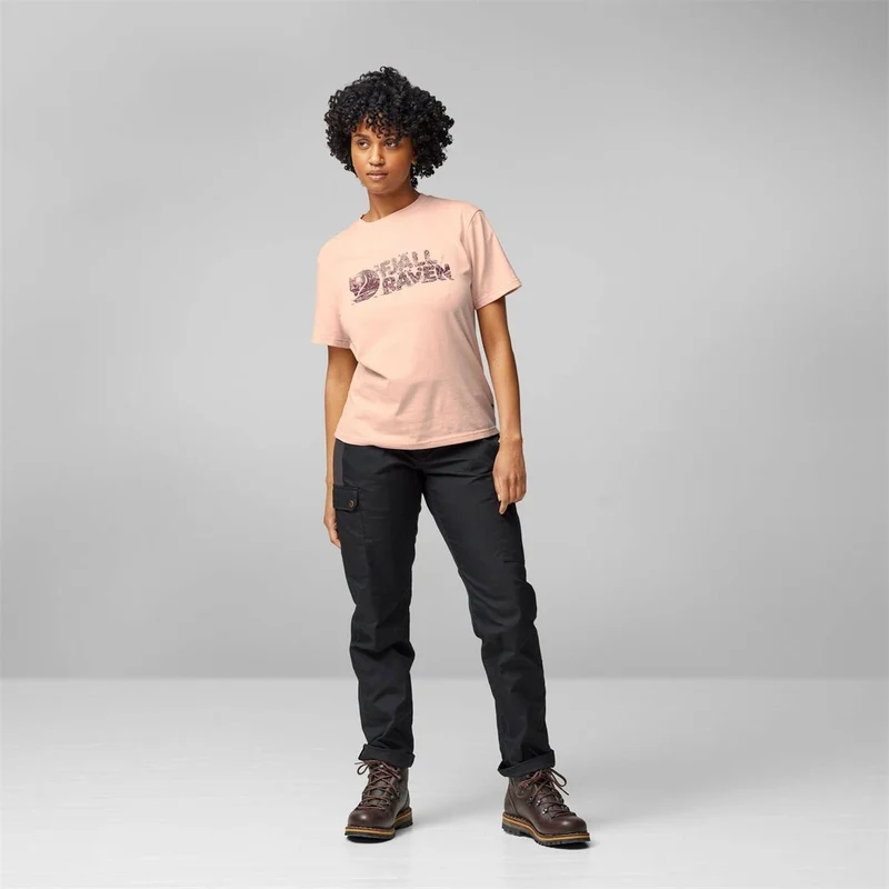 Fjäll Räven Lush Logo chalk rose Damen T-Shirt