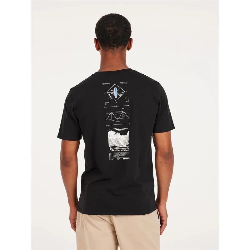 Protest Herren T-Shirt Penalt Schwarz