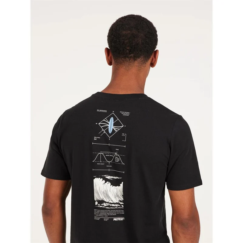 Protest Herren T-Shirt Penalt Schwarz