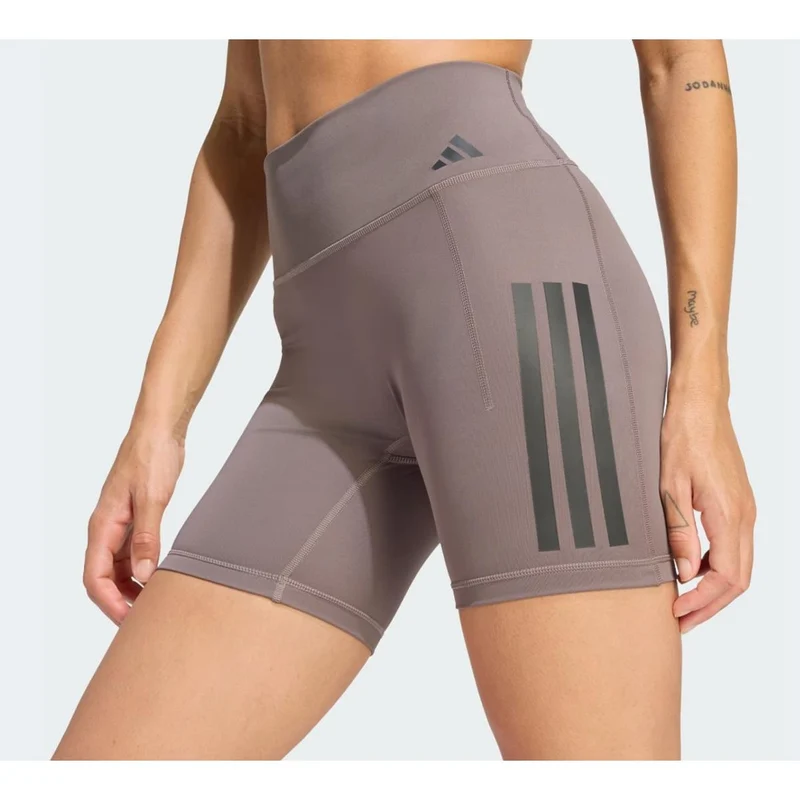 Adidas Optime Workout 3-Streifen kurze Leggings Women charcoal