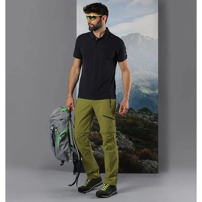 CMP Sport Man Polo Funktions-Poloshirt anthracite bianco