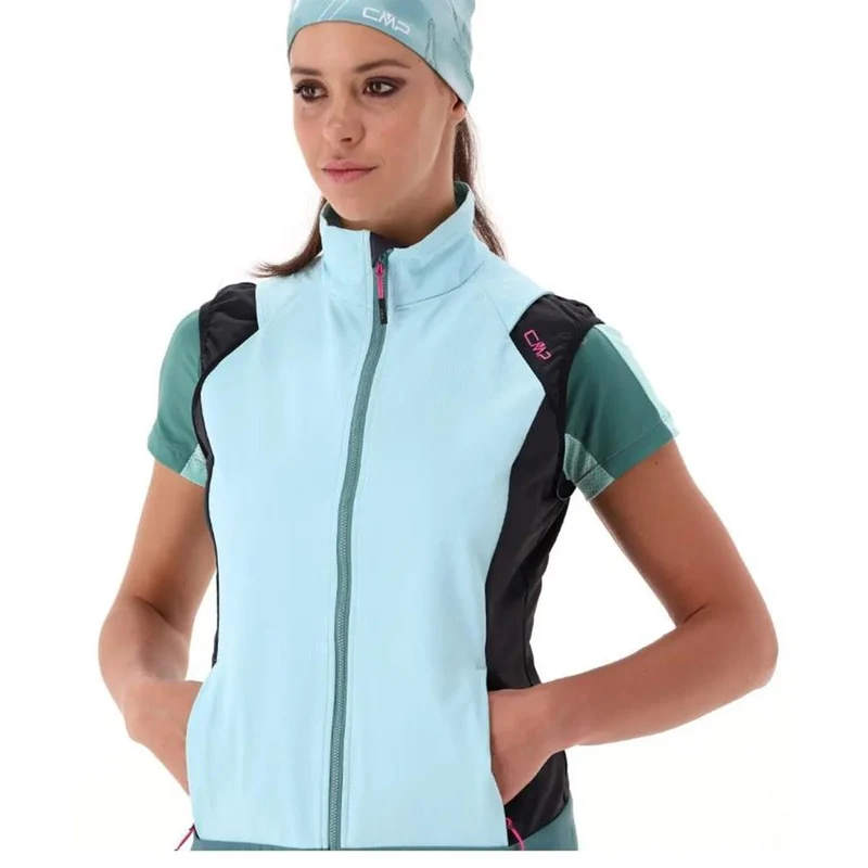 CMP Sport Woman Hybride Jacket with detachable Sleeve opale