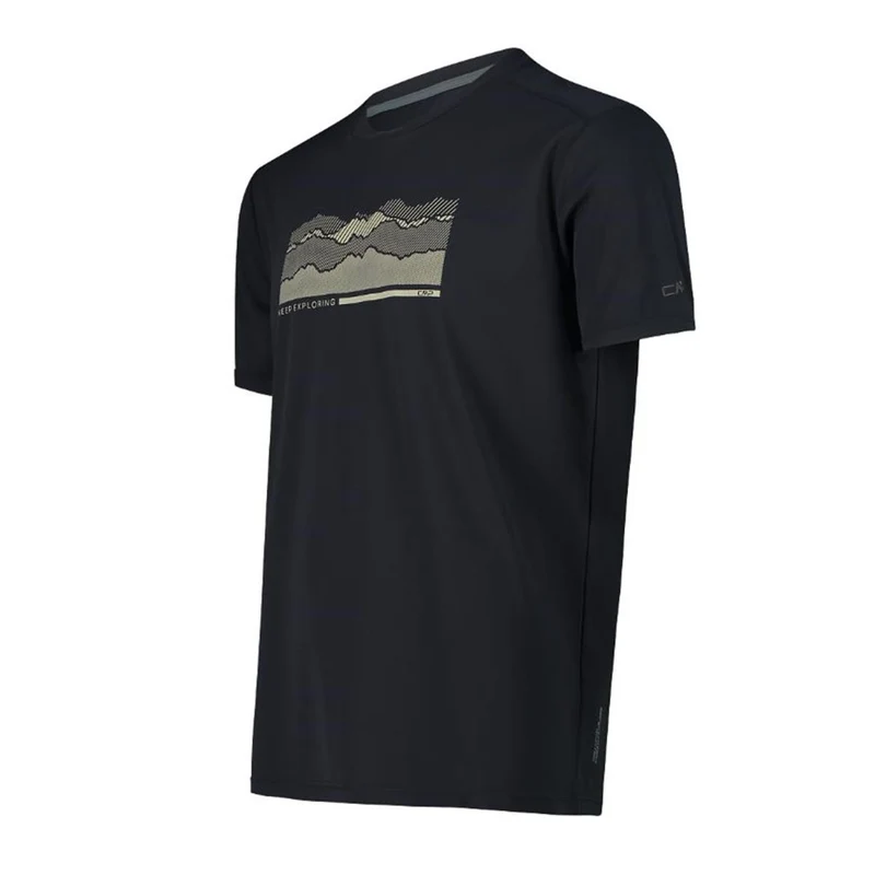 CMP Sport Man Piqué T-Shirt mit Print anthracite graffite