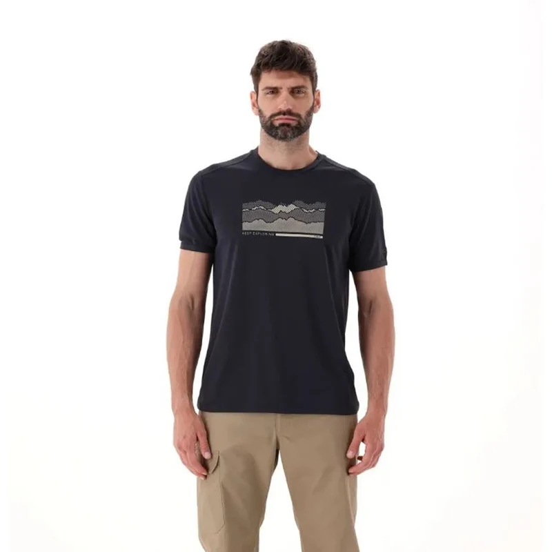 CMP Sport Man Piqué T-Shirt mit Print anthracite graffite