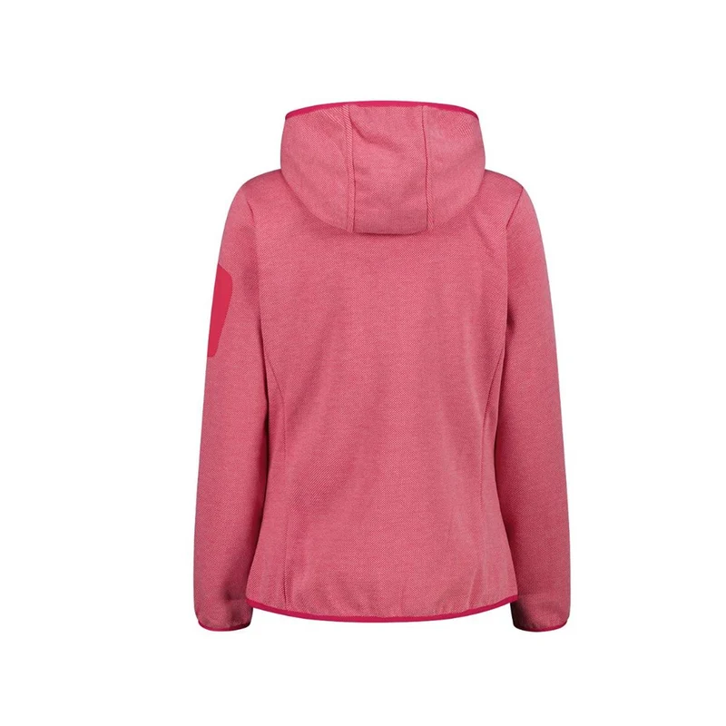 CMP Woman Jacket Fix Hood magenta bianco Damen Fleecejacke