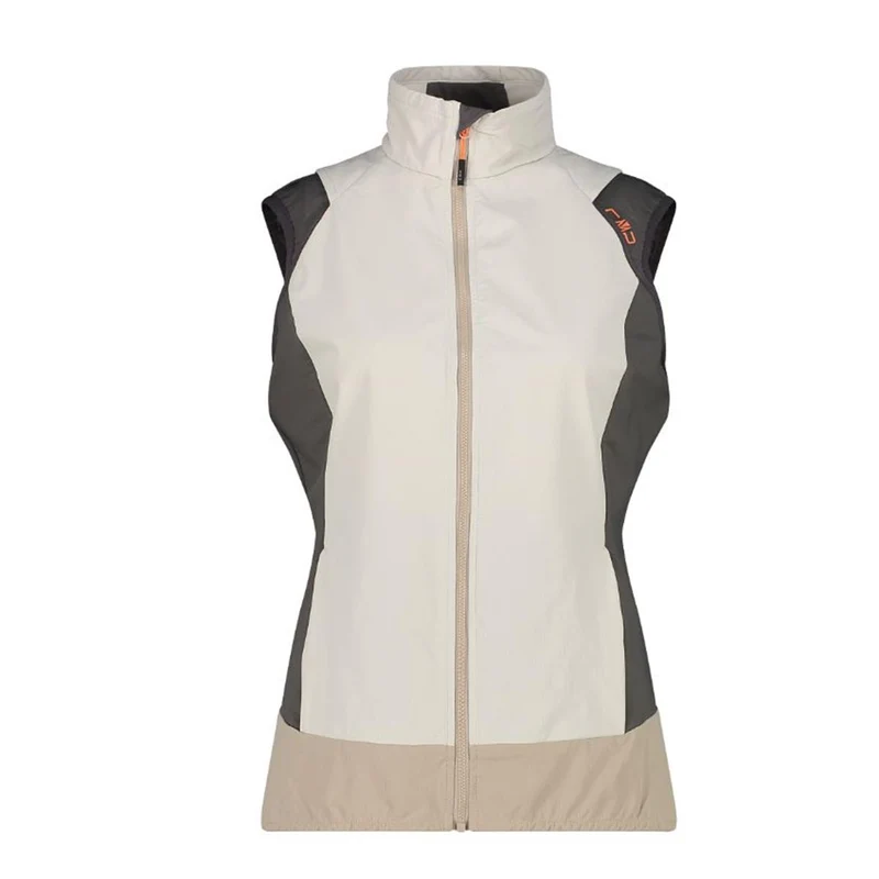 CMP Sport Woman Hybride Jacket with detachable Sleeve vaniglia