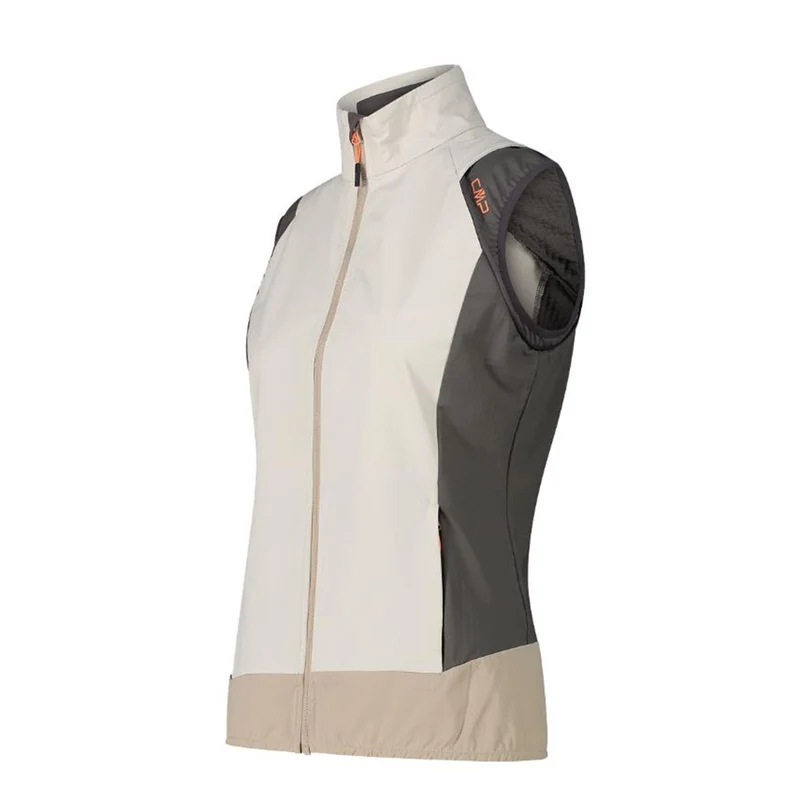 CMP Sport Woman Hybride Jacket with detachable Sleeve vaniglia