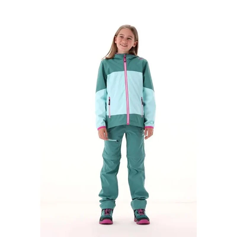 CMP Sport Girl Shell Jacket Fix Hood agave