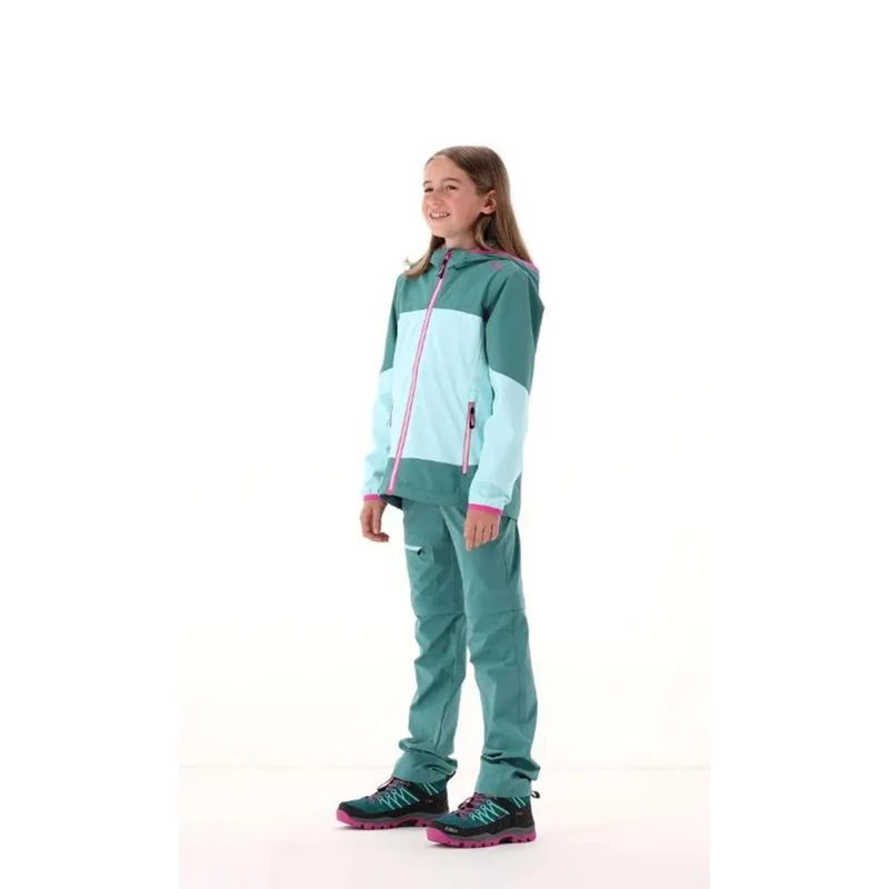 CMP Sport Girl Shell Jacket Fix Hood agave