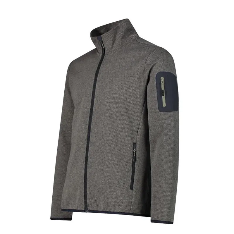 CMP Sport Man Knit-Tech-Fleece Jacket sage anthracite